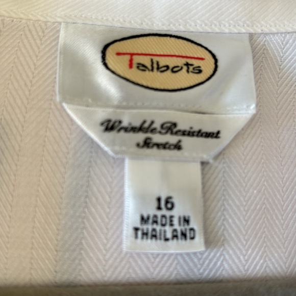 Talbots Elegant Cream Button-Down Shirt - Picture 2 of 2
